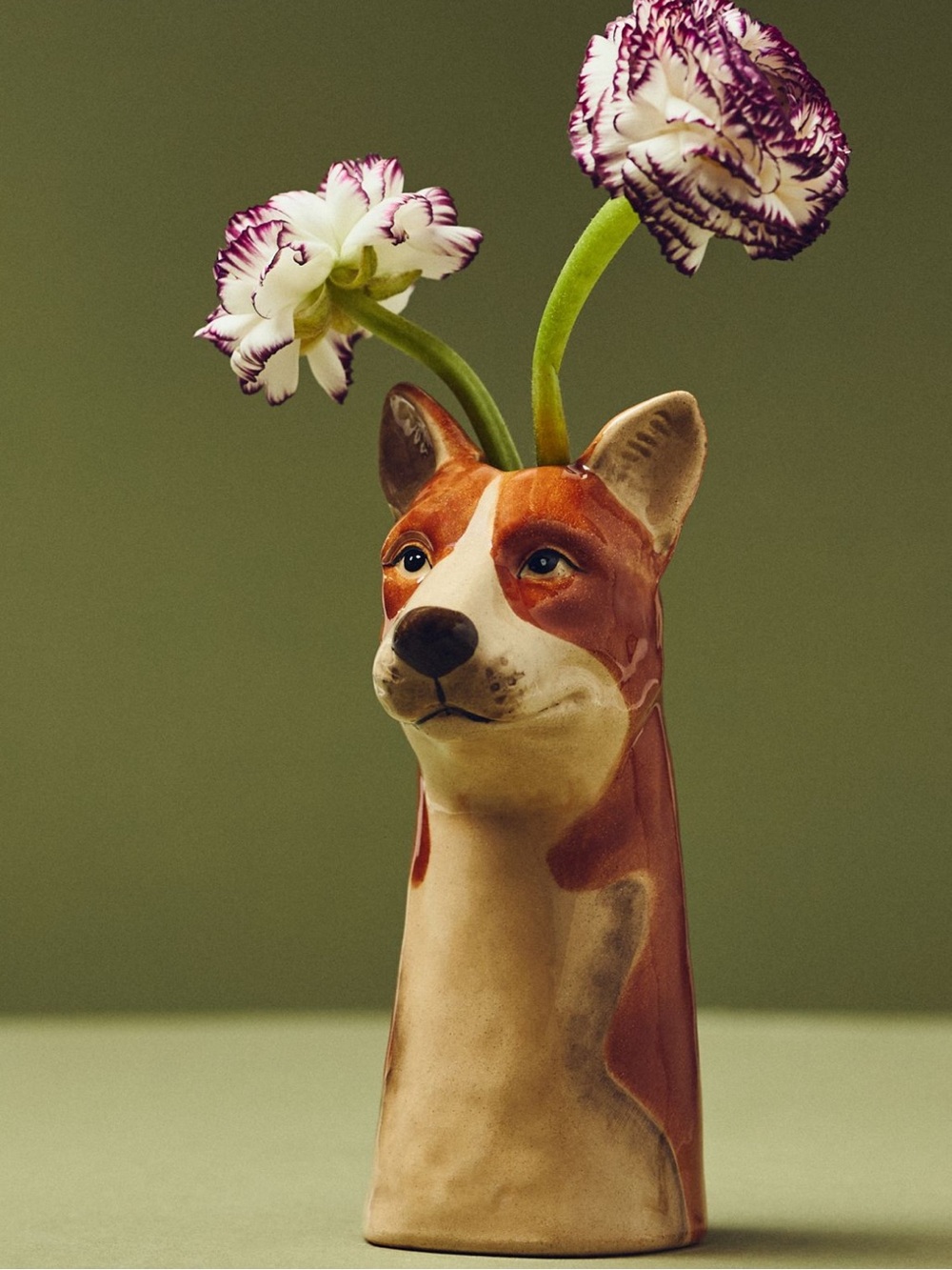 ANTHROPOLOGIE➕Stoneware Dog Vase NWT